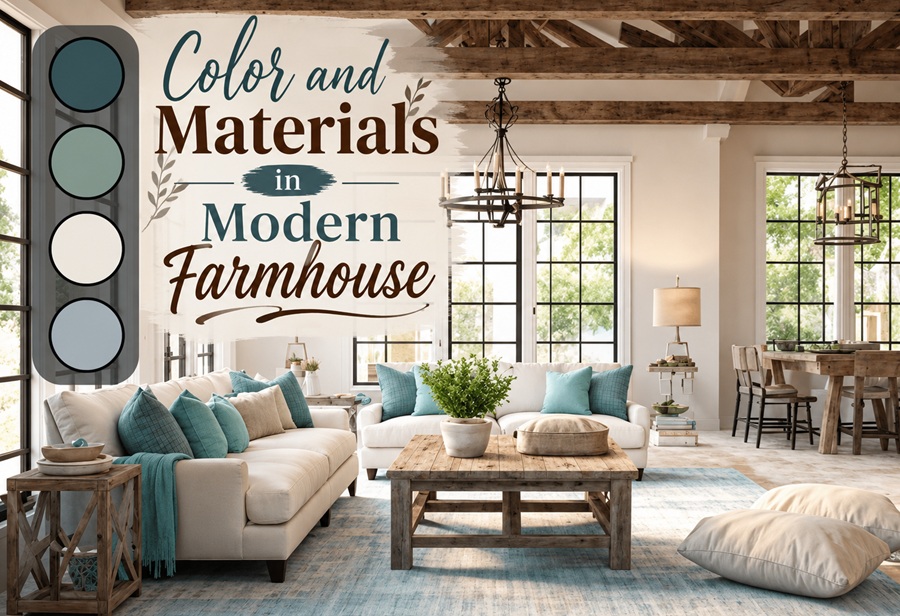 Color and Materials in Modern Farmhouse Color and Materials in Modern Farmhouse